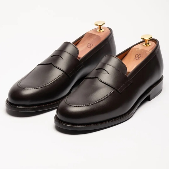 Morjas The Penny Loafer Rubber Sole, Brown Calf, UK US 11